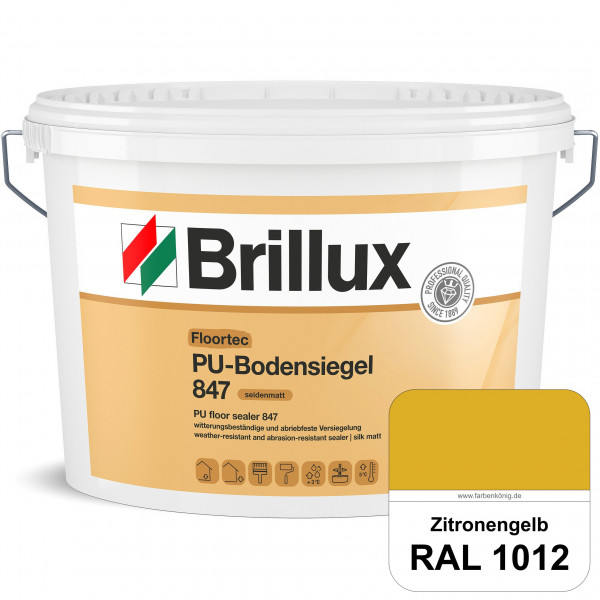 Floortec PU-Bodensiegel ELF 847 (RAL 1012 Zitronengelb) seidenmatt, witterungsbeständig, außen & inn