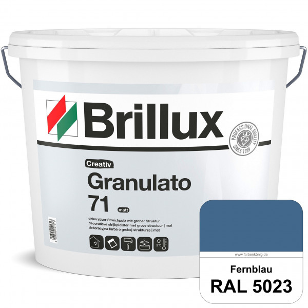 Creativ Granulato 71 (RAL 5023 Fernblau) Verarbeitungsfertige, quarzgefüllte Dispersionsfarbe für de