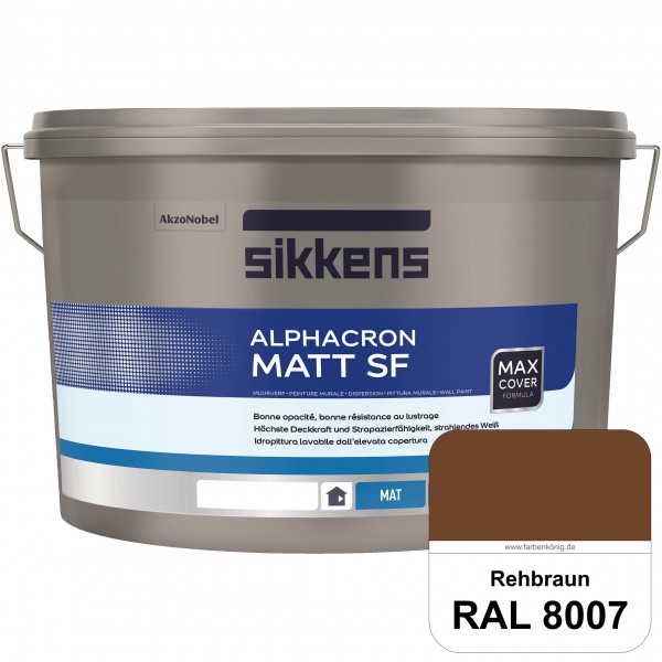 Alphacron Matt SF (RAL 8007 Rehbraun) stumpfmatte & hochwertige Premium-Wandfarbe (innen)