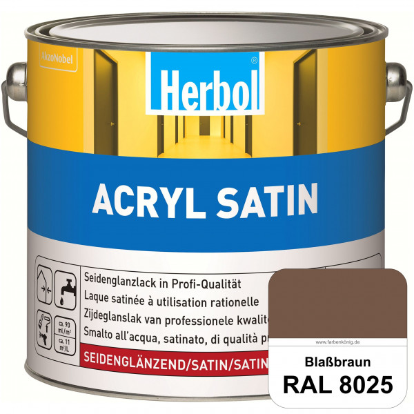 Acryl Satin (RAL 8025 Blassbraun) wasserverdünnbarer seidenglänzender Lack (Innen & Außen)