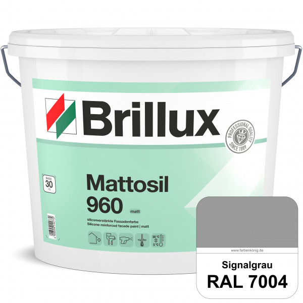 Mattosil Fassadenfarbe 960 (RAL 7004 Signalgrau) wetterbeständige, matte und siliconverstärkte Dispe