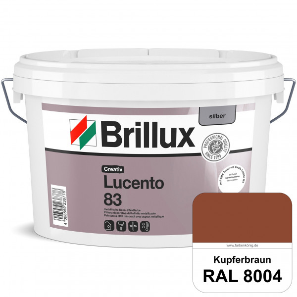 Creativ Lucento 83 (RAL 8004 Kupferbraun) Strapazierfähige Deko-Effektfarbe mit metallischer Oberflä