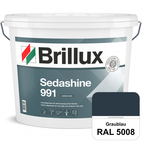 Sedashine 991 (RAL 5008 Graublau) Seidenmatte Innendispersion für hoch strapazierfähige & gut reinig