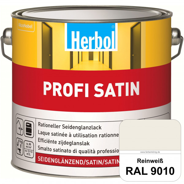 Profi Satin (RAL 9010 Reinweiß) seidenglänzender Lack (Innen & Außen)