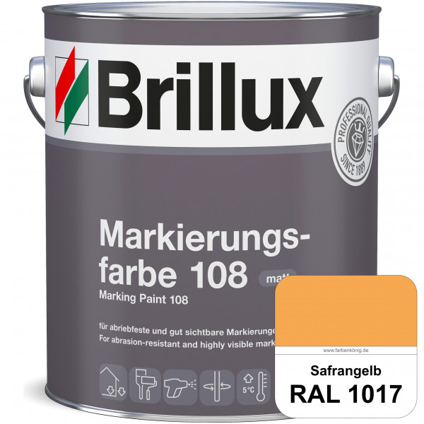 Markierungsfarbe 108 (RAL 1017 Safrangelb) Markierungsfarbe für Asphalt, Betonböden, Zementestrichen