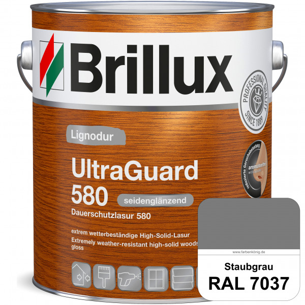Lignodur UltraGuard 580 (Dauerschutzlasur 580) RAL 7037 Staubgrau