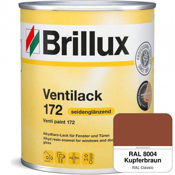 Ventilack Seidenglanz 172 (RAL 8004 Kupferbraun)