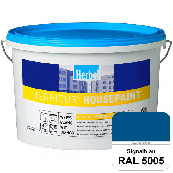 Herbidur Housepaint (RAL 5005 Signalblau) seidenmatte Reinacrylat-Fassadenfarbe