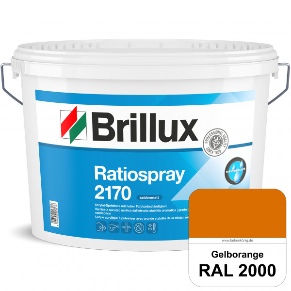 Ratiospray 2170 (RAL 2000 Gelborange) wasserbasierter, seidenmatter & farbtonbeständiger Allround-Sp