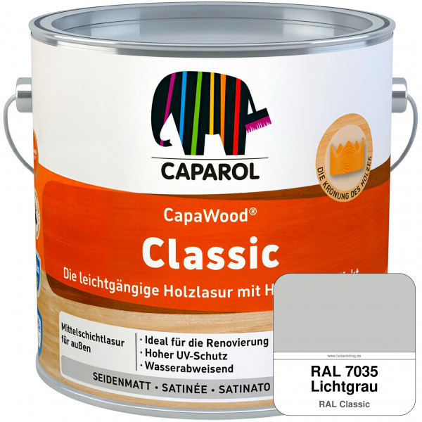 CapaWood Classic (RAL 7035 Lichtgrau) - ersetzt Capadur ClassicLasur