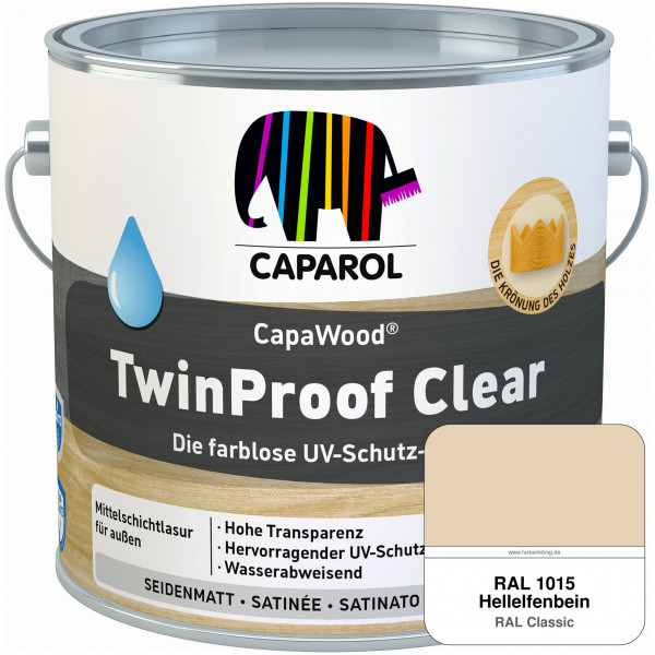 CapaWood® TwinProof Clear (RAL 1015 Hellelfenbein) - ersetzt Capadur TwinProof