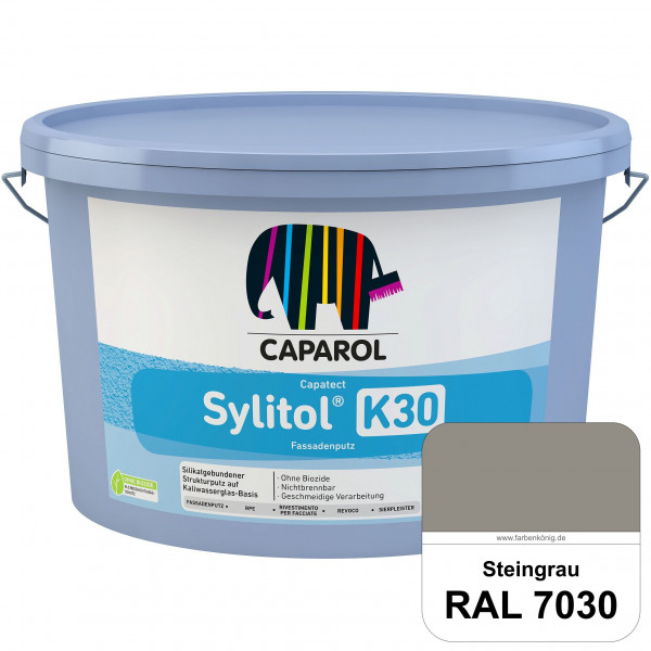 Capatect Sylitol Fassadenputz K30 (RAL 7030 Steingrau) Silikatisch gebundener Strukturputz nach DIN
