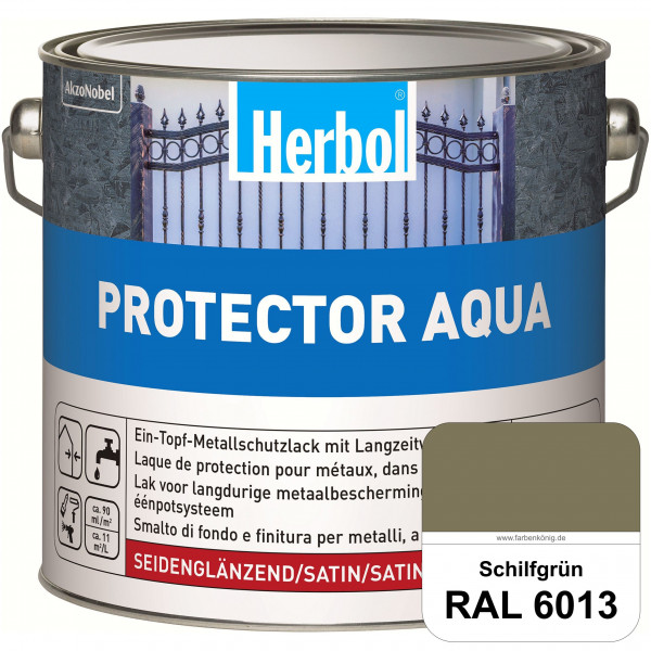 Protector Aqua (RAL 6013 Schilfgrün) Lack für Eisen, Stahl und NE-Metalle (Innen&Außen)