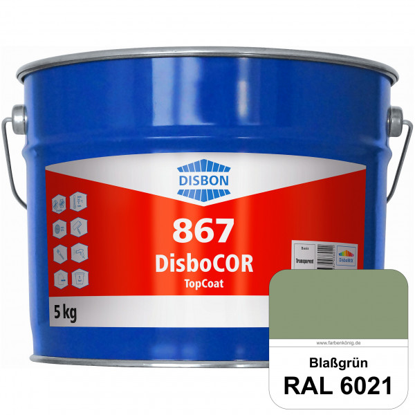 DisboCOR 867 TopCoat (RAL 6021 Blassgrün) Anwendungsfreundliche Korrosionsschutz-Deckbeschichtung mi