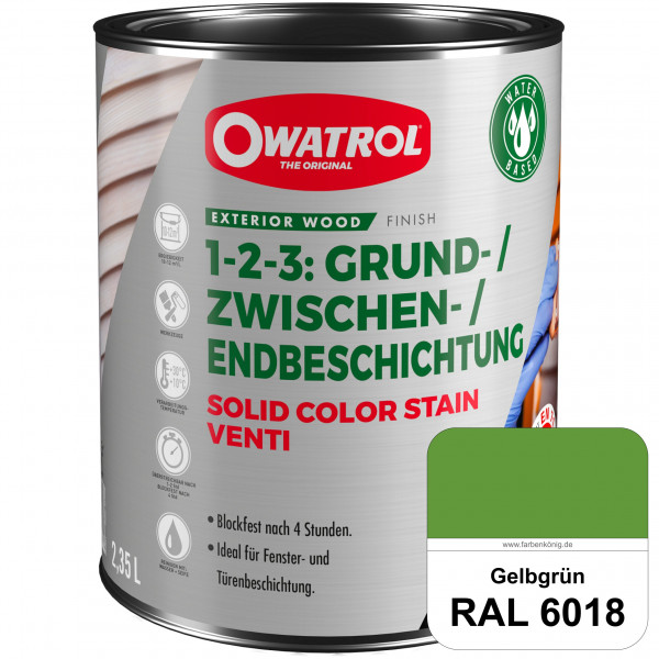 SOLID COLOR STAIN VENTI (RAL 6018 Gelbgrün)