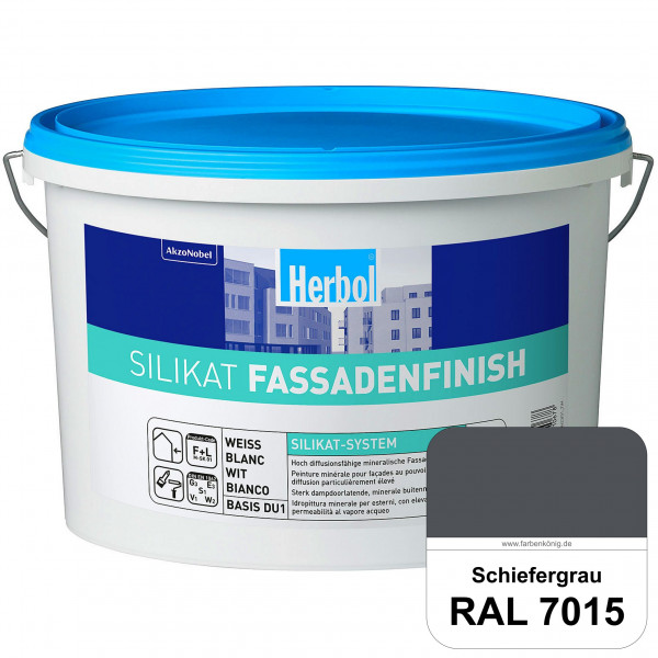 Silikat FassadenFinish (RAL 7015 Schiefergrau) mineralische Fassadenfarbe für den natürlichen Fassad