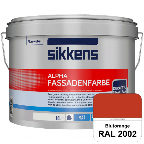Alpha Fassadenfarbe (RAL 2002 Blutorange)
