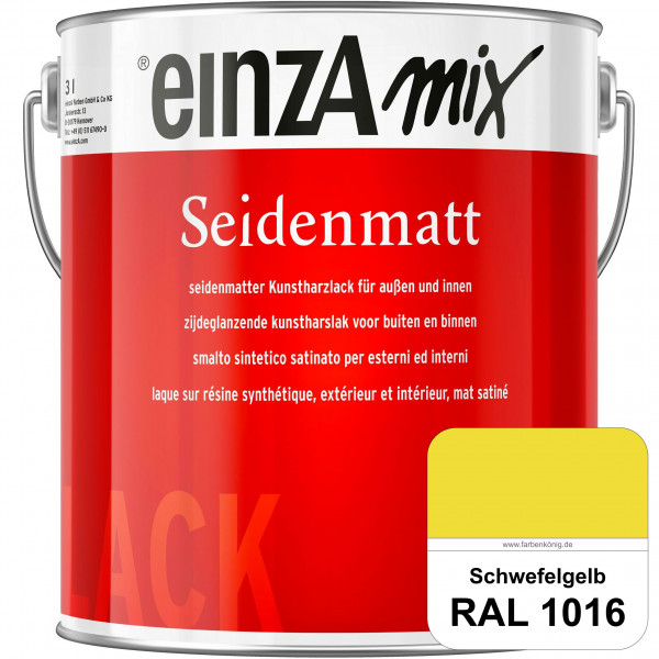 einzA Seidenmatt (RAL 1016 Schwefelgelb) Lösemittelhaltiger Seidenmattlack