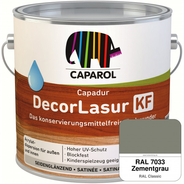 Caparol Capadur DecorLasur KF (RAL 7033 Zementgrau)