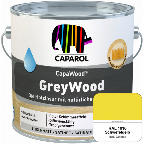 CapaWood® GreyWood (RAL 1016 Schwefelgelb) - ersetzt Capadur GreyWood