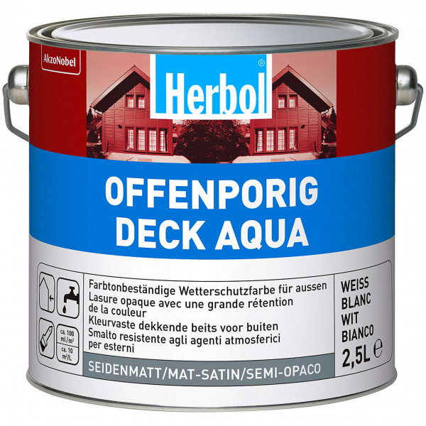 Offenporig-Deck Aqua (Weiß)