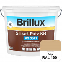 Silikat-Putz KR K3 3641 (RAL 1001 Beige) Dekorativer Kratzputz auf Silikatbasis