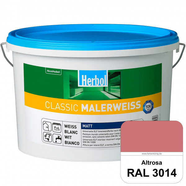 Classic Malerweiss (RAL 3014 Altrosa) Universell wirtschaftliche & matte Wandfarbe