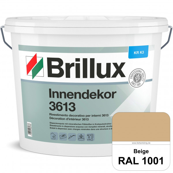 Innendekor ELF KR-K3 3613 (RAL 1001 Beige) Kratzputz nach zur Erzielung dekorativer und strapazierfä