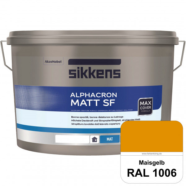 Alphacron Matt SF (RAL 1006 Maisgelb) stumpfmatte & hochwertige Premium-Wandfarbe (innen)