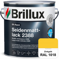 2K-Aqua Seidenmattlack 2388 (RAL 1018 Zinkgelb) mechanisch und chemisch hoch belastbar für außen & i