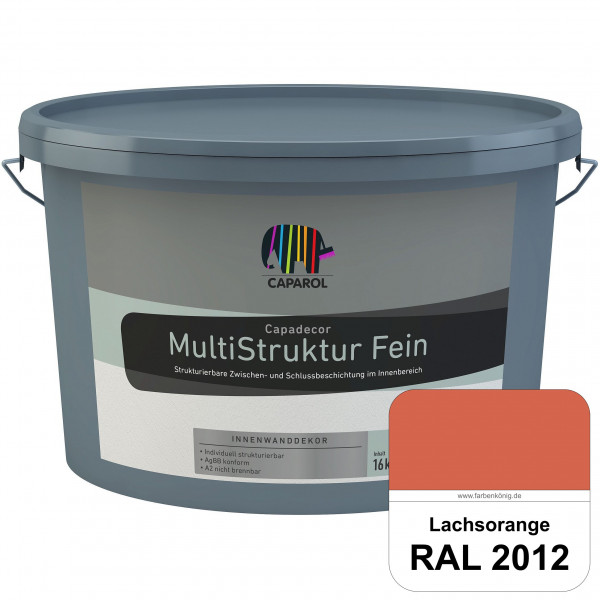 Capadecor MultiStruktur fein (RAL 2012 Lachsorange) quarzgefüllte Zwischen- und Schlußbeschichtung i