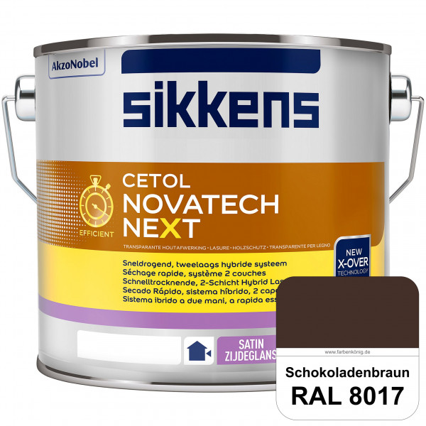 Cetol Novatech neXt (RAL 8017 Schokoladenbraun) Schnelltrocknende Hybrid-Lasur mit höchster Wetterbe