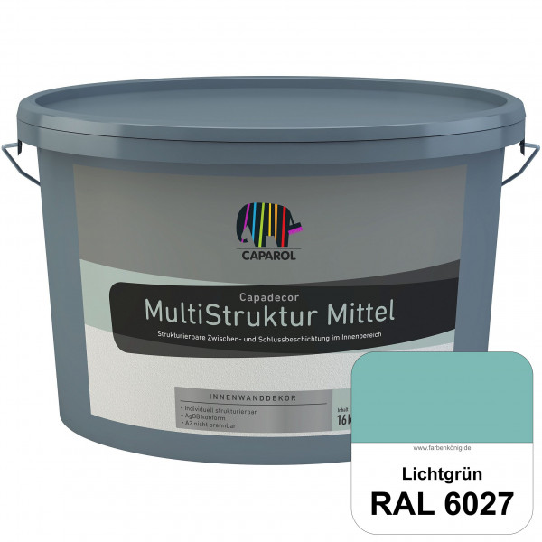Capadecor MultiStruktur mittel (RAL 6027 Lichtgrün) quarzgefüllte Zwischen- und Schlußbeschichtung i