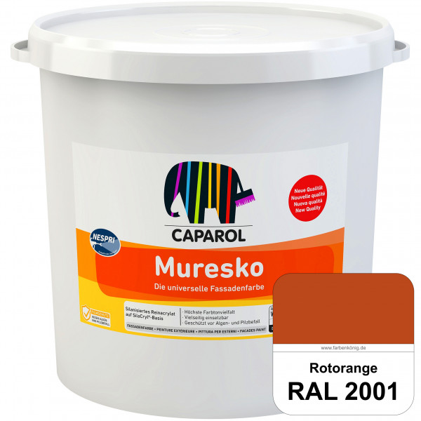 Muresko Nespri (R 30) (RAL 2001 Rotorange) Silanisierte Reinacrylat-Fassadenfarbe auf SilaCryl®-Basi