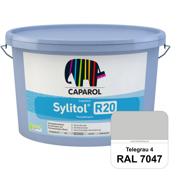 Capatect Sylitol Fassadenputz R20 (RAL 7047 Telegrau 4) Silikatisch gebundener Strukturputz nach DIN