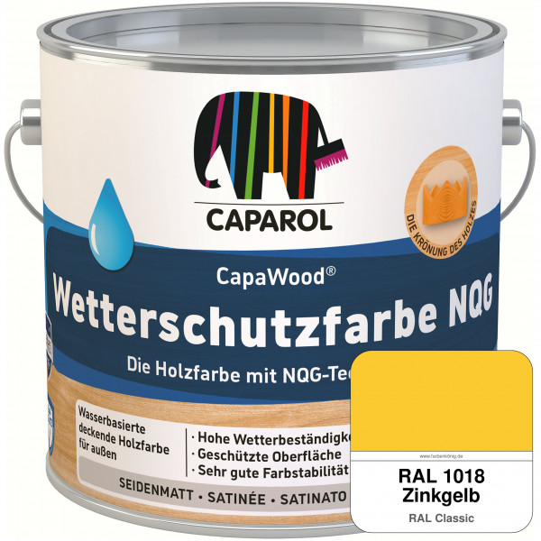 CapaWood® Wetterschutzfarbe NQG (RAL 1018 Zinkgelb) - ersetzt Capadur Wetterschutzfarbe NQG