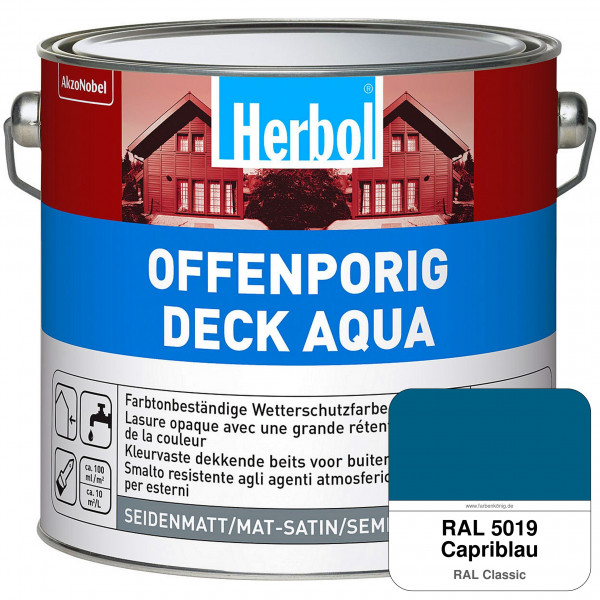 Offenporig-Deck Aqua (RAL 5019 Capriblau)