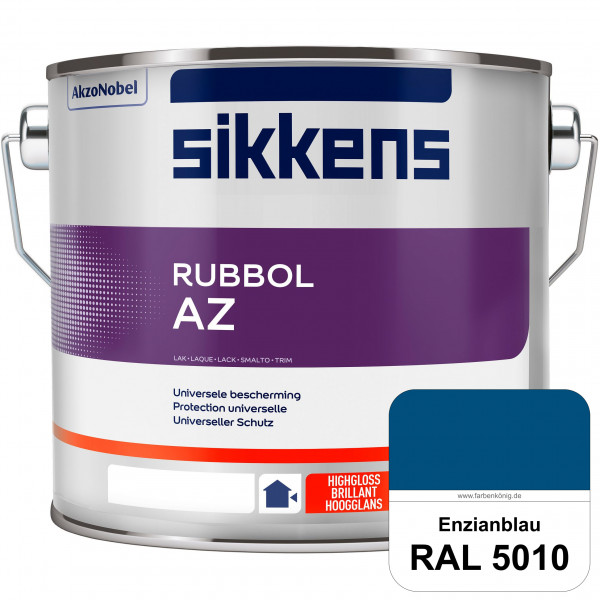 Rubbol AZ (RAL 5010 Enzianblau) Hochwertiger, universeller Hochglanzlack (lösemittelhaltig) außen