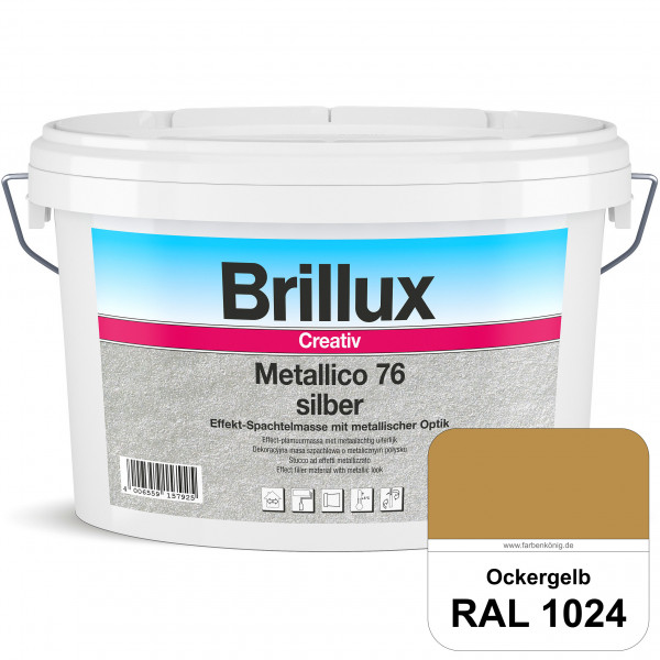 Creativ Metallico 76 (RAL 1024 Ockergelb) Effektspachtelmasse für Oberflächen mit metallischer Optik