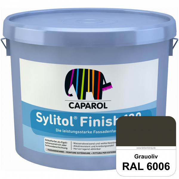 Sylitol® Finish 130 (RAL 6006 Grauoliv) wetterbeständige Fassadenbeschichtungen auf Silikatbasis