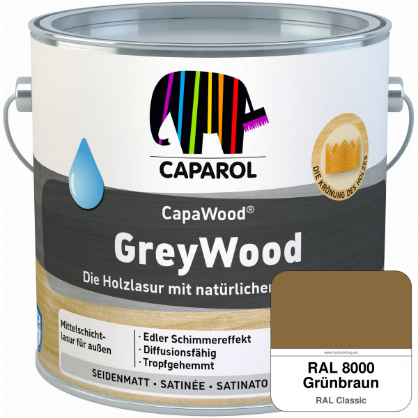 CapaWood® GreyWood (RAL 8000 Grünbraun) - ersetzt Capadur GreyWood