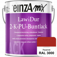 einzA LawiDur 2-K-PU-Buntlack - Seidenglanz (RAL 3000 Feuerrot)