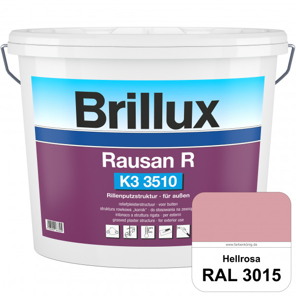 Rausan R K3 3510 (RAL 3015 Hellrosa) Organisch gebundener Rillenputz für wetterbeständige Oberfläche