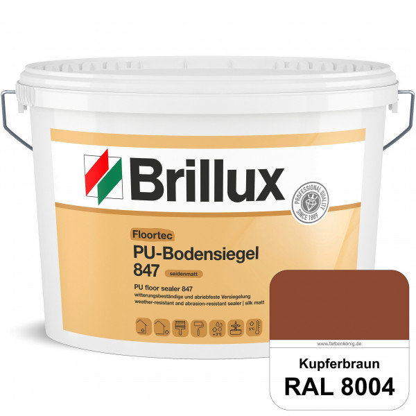 Floortec PU-Bodensiegel ELF 847 (RAL 8004 Kupferbraun) seidenmatt, witterungsbeständig, außen & inne