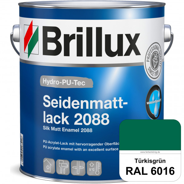 Hydro-PU-Tec Seidenmattlack 2088 (RAL 6016 Türkisgrün) PU-Seidenmattlack (wasserbasiert) innen