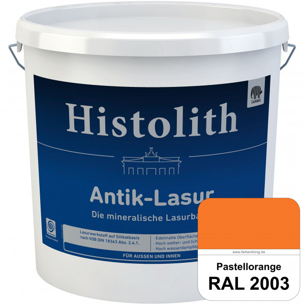 Histolith® Antik-Lasur (RAL 2003 Pastellorange) Lasurkonzentrat nach dem Vorbild historischer Beschi