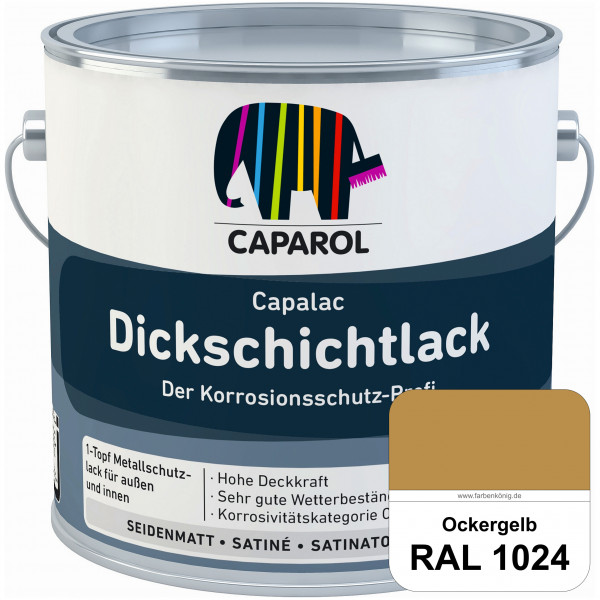 Capalac Dickschichtlack (RAL 1024 Ockergelb) 1-Topf Metallschutzlack (löselmittelhaltig) innen & auß