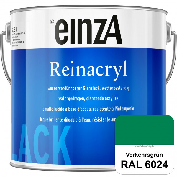 einzA Reinacryl (RAL 6024 Verkehrsgrün) wetterbeständige glänzende Acryl-PU-Lackfarbe