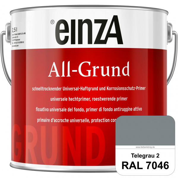 einzA All-Grund (RAL 7046 Telegrau 2) Schnelltrocknender Haftgrund & Korrosionsschutz-Primer