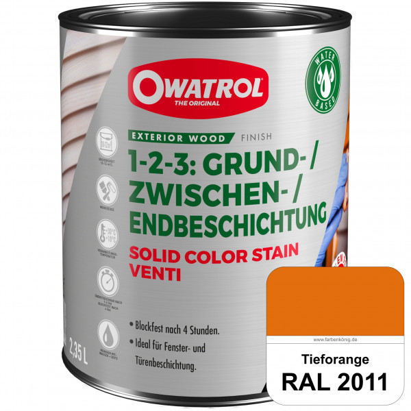 SOLID COLOR STAIN VENTI (RAL 2011 Tieforange)